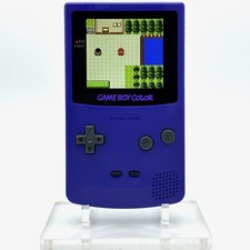 Nintendo Game Boy Color GBC Backlit IPS Mod Console System Grape Purple Shell