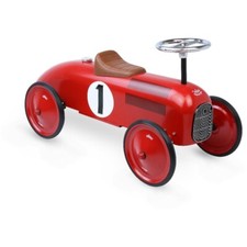 Vilac 1049 Vintage Metal Ride On Car Red Toddler
