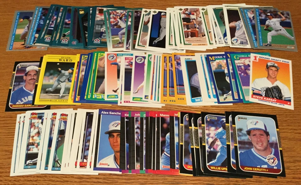 Toronto Blue Jays 3200+ tarjetas de béisbol con 5 juegos de equipo años 80-2000 Foto 3 de 4