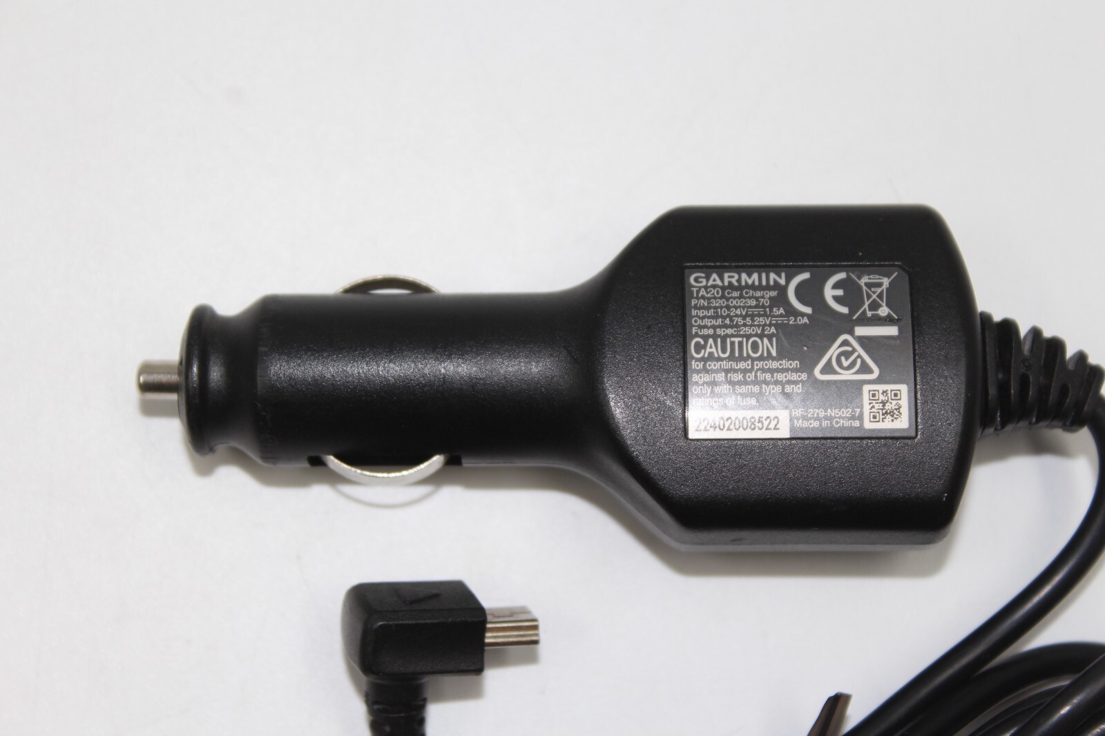 Garmin TA20 Vehicle Power/Charger Cable for NUVI GPS TA 20 Cord eBay