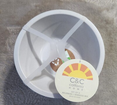 Melamine Bowls Set Of 6-Paint Splotch Design Cereal/ Dessert/Side 5.2'' diameter
