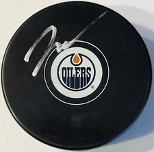 Darnell Nurse Signed Autographed Edmonton Oilers Logo Hockey Puck PSA/DNA