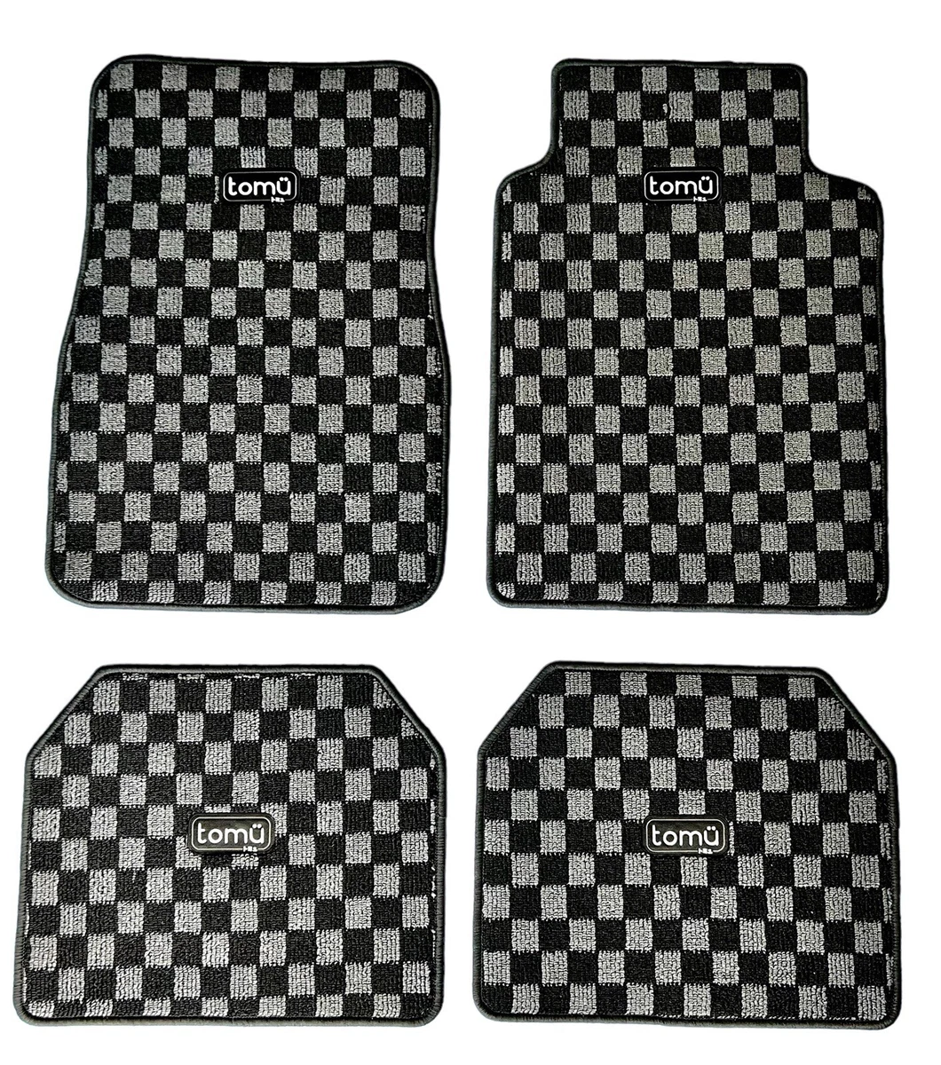 Checkered floor mats car deals