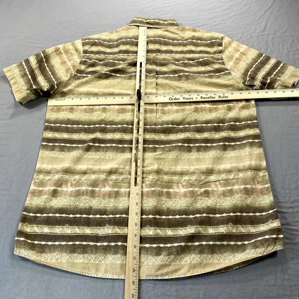 Camisa Woolrich DE COLECCIÓN Adulto Grande Marrón Pesca con Mosca Abotonada Campamento Años 90 Para Hombres Foto 4 de 4