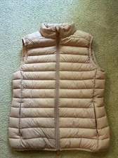 Save The Duck Zip Up Plumtech Puffer Vest Womens Medium Quilted Jacket Pink