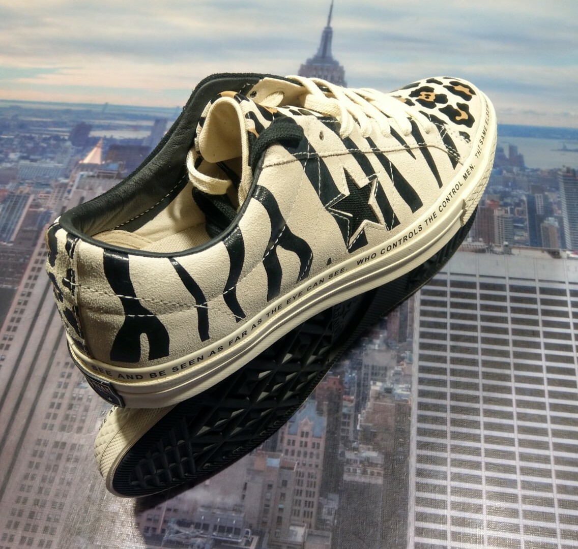 Converse x Brain Dead One Star Ox Low Top Egret/Black-White Converse x Brain Dead One Star Ox Low Top Egret/Black-White