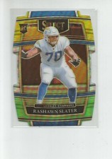 2021 Select Prizm Green and Yellow Die Cut 86 Rashawn Slater