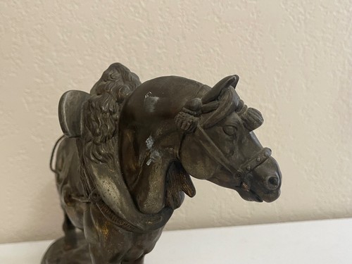Vintage Antique Spelter Metal Sculpture Statue of Horse Trotting - 第 16/18 張圖片