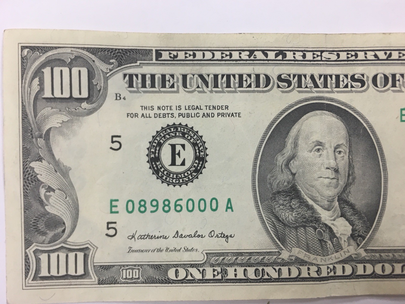 1985 ONE HUNDRED 100 DOLLARS Bill Federal Reserve Note Series 5 1985-one-hundred-100-dollars-bill-federal-reserve-note-series-5