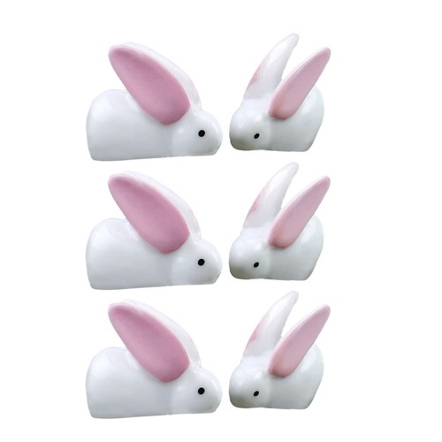 30 Pcs Großohr -Kaninchen -Ornamente Harzfigur Handwerk Harzzubehör