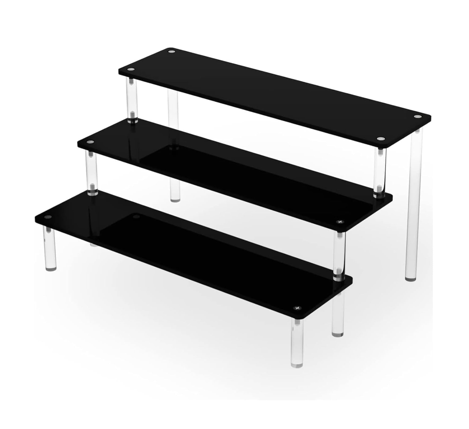 3 Tier Black Acrylic Riser Stand Acrylic Riser Shelf Acrylic Display Cupcake