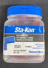 *New* Sta-Kon 3KG07 QUANTITY 44 Pieces 22-18 AWG CU   **Read Description**