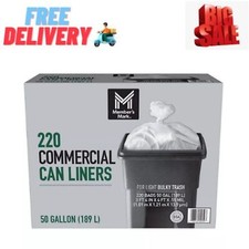 Member's Mark 50 Gallon Commercial Trash Bags 220 ct. Great Price