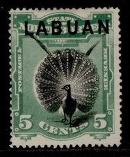 NORTH BORNEO SG65, 5c green, UNUSED. Cat &pound;32.