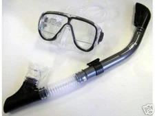Scuba Diving Snorkeling Silicone Mask & Dry Snorkel Set