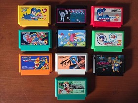 10 GAMES LOT for Nintendo Famicom NES MegaMan Parodius Macross Twin Bee Ninja +