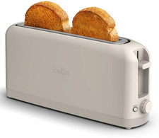 Bella 2 Slice Slim Toaster, Fits-anywhere Kitchenware, 6 Setting Shade Control
