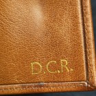 Vintage Tan Caramel Leather Bifold Wallet Billfold ID Window Card Slots Patina — photo 7