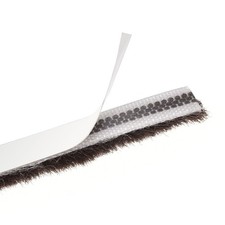 20ft L x 0.3" W x 0.3" H Self-Adhesive Seal Weatherstrip Sweep Brush Brown