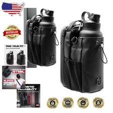 Unisex Magnetic Gym Bag 46oz - Sling Bottle Holder, Travel