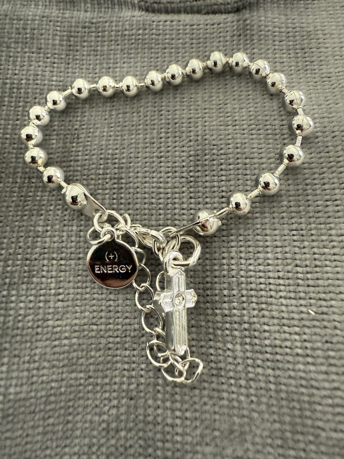 Alex And Ani Bracelet DIVINE GUIDES Cross Charm Silver Tone