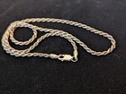 18 inch 925 Italy Sterling Silver Rope Chain — photo 2