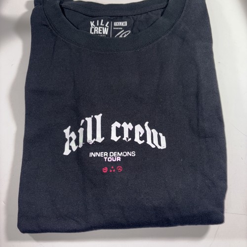 T-shirt uomo Kill Crew Fighters Club oversize Demon Tour colore: nero taglia: 4XL NUOVA - Foto 3 di 7