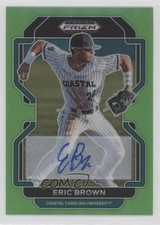 2022 Panini Prizm Draft Picks Lime Green 9/23 Eric Brown #PDP27 Auto 19n6