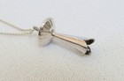 Navajo Indian Sterling Silver Squash Blossom Design Pendant & Necklace Chain — photo 4