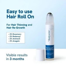 Bodywise Hair Growth Roll-On Serum 25ml | Rosemary, Redensyl, Anagain | Non-Oily