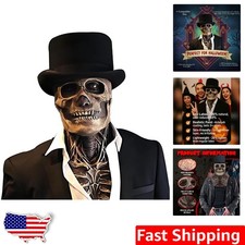 Skull Mask Latex Horror Full Head Skeleton Halloween Cosplay Mask