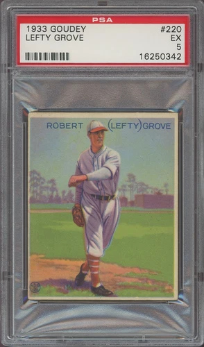 1933 Goudey #220 Lefty Grove PSA 5