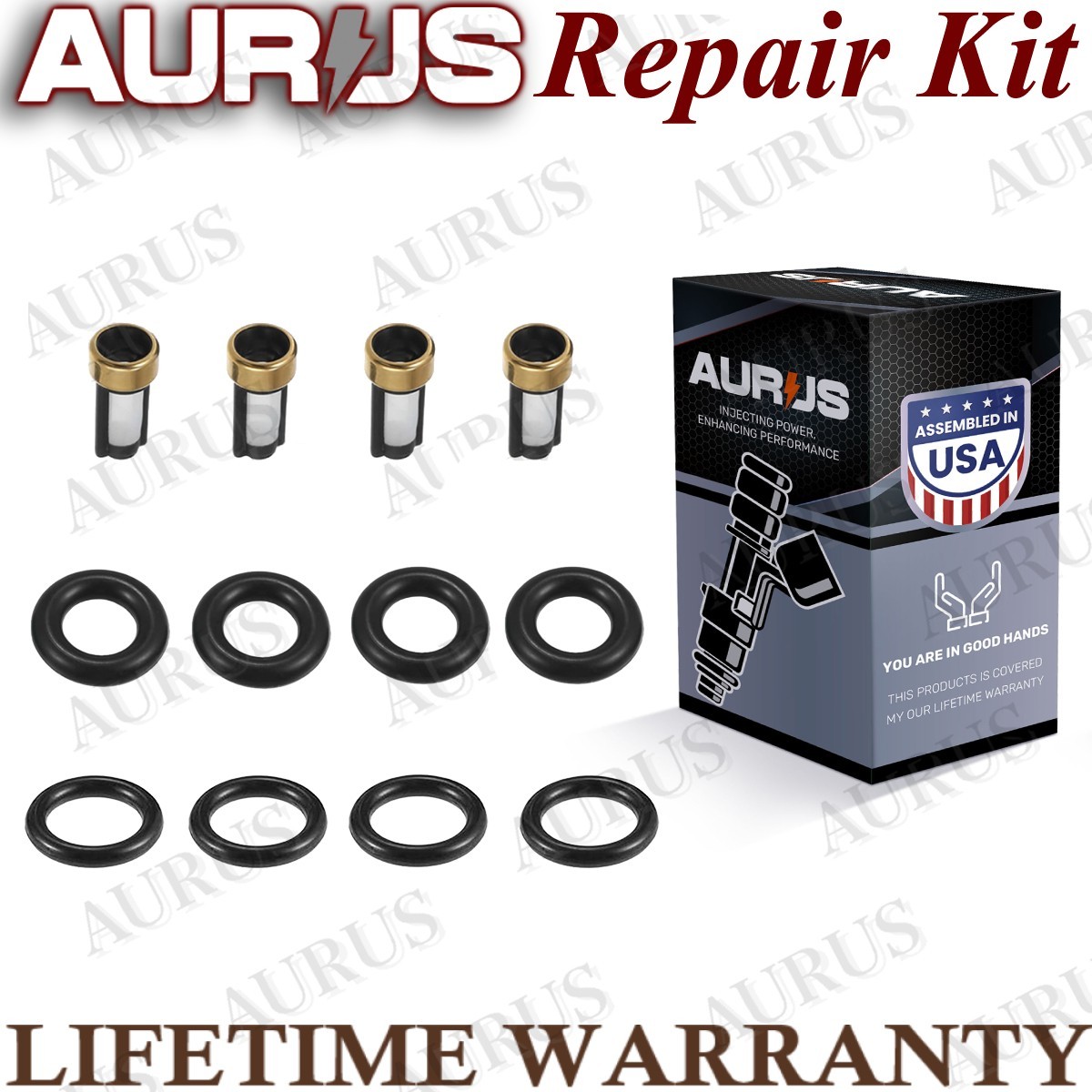 Aurus OEM Set of 4 Fuel Injector Repair Kits for 1995-2002 Kia Sportage 2.0L 0280150502 4 I4 0280150502 0280150504