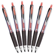 Uni-Ball Signo Gel 207 Rollerball Pens, 0.7mm, 1 Count Pack of 6 , Red
