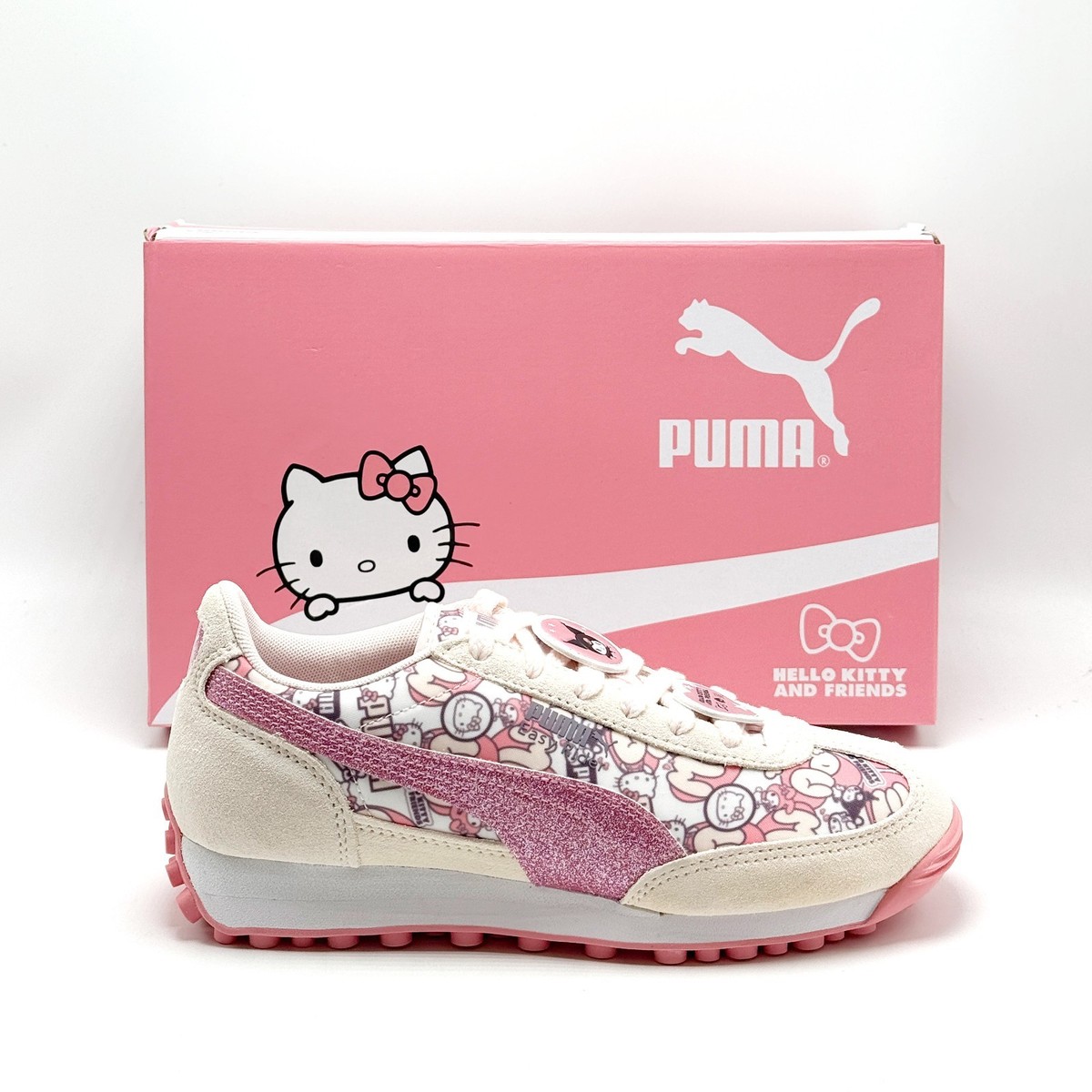 NEW* Youth PUMA x HELLO KITTY AND FRIENDS Easy Rider PINK (403384