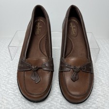Clarks Ashland Bubble Brown Leather Loafer Women's Size 6M