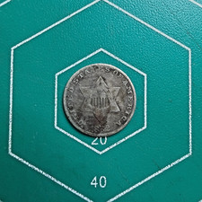 1852 Three Cent Silver Piece Trime 3c Ungraded Choice US Coin