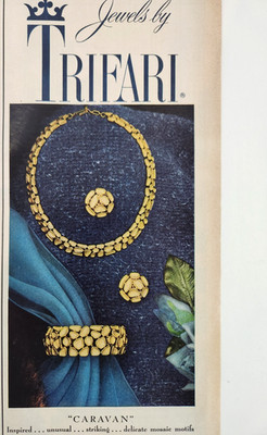 Jewels By Trifari Caravan Jewelry 1/2 Pg Vintage 1959 Magazine Print Ad