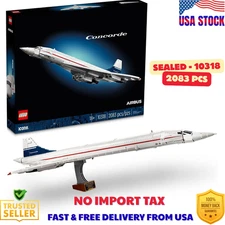 LEGO Icons Concorde Model Aircraft, Gift for Adults, Build a Replica Model 10318