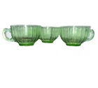 federal glass uranium glass cups vintage