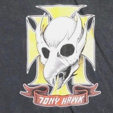 Birdhouse Tony Hawk T-Shirt Mens Large Black Vintage Skate Made in USA Fair
