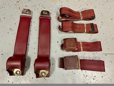 Amc Amx Javelin 1971 And Above Used Red Seat Belt Set Amc Amx Javelin 1971 And Above Used Red Seat Belt Set