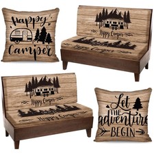 2 Set Rv Dinette Cushion Covers Stretch Washable Rv Dinette Seat Covers Campe...