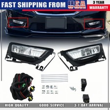 2pcs Led Fog Lights For 2013-2015 Honda Accord 4dr Sedan Clear Lens Bumper Lamps