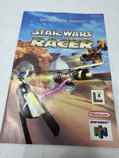 Star Wars Episode I Racer Manual Nintendo 64 N64 Instruction Booklet Authentic