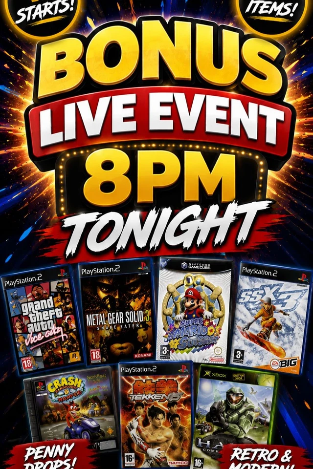 BONUS EVENT - 1p Starts Video Games