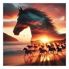 Horse Diamond Painting Kits for Adults, Diamond Art Kits for Adults, DIY 5D D...
