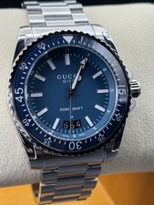 GUCCI YA136203 DIVE BLUE DIAL MEN'S WATCH 45MM