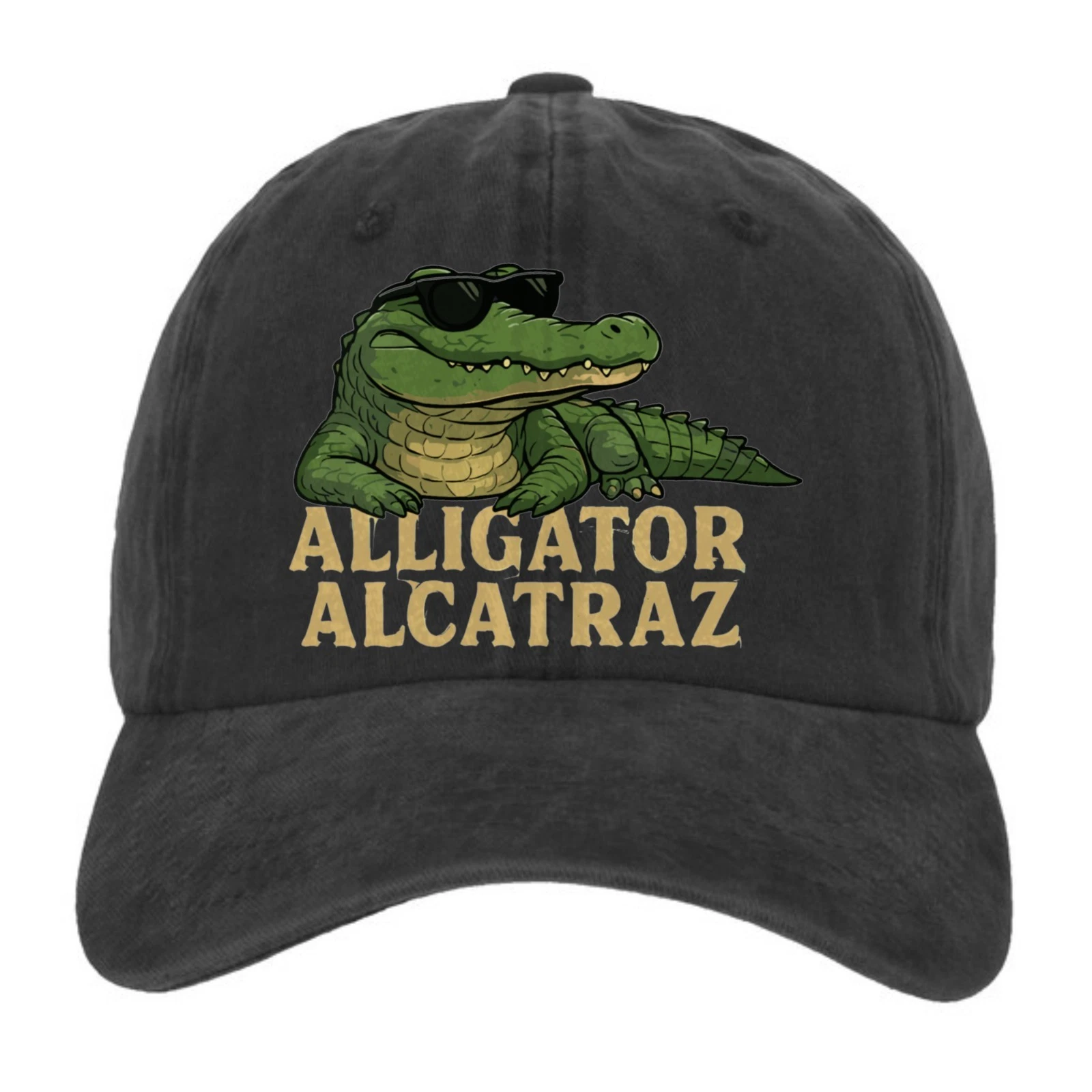 Alligator Alcatraz Cool Sunglasses Cartoon Everglades Florida Baseball Cap