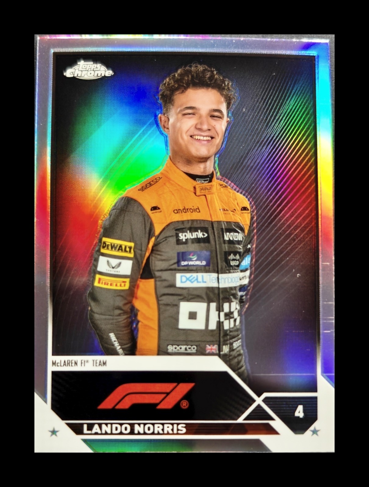2023 Topps Chrome F1 Lando Norris Refractor #25 McLaren Formula 1